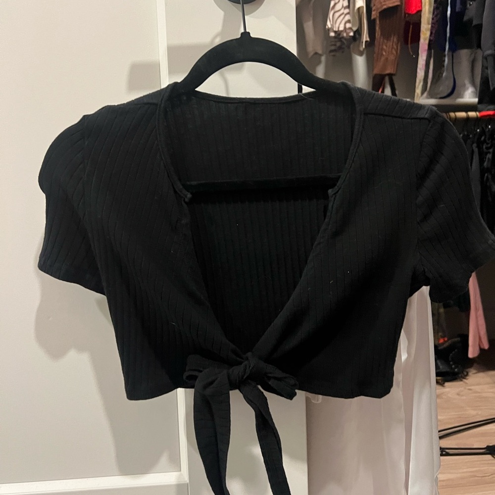 black tie up top